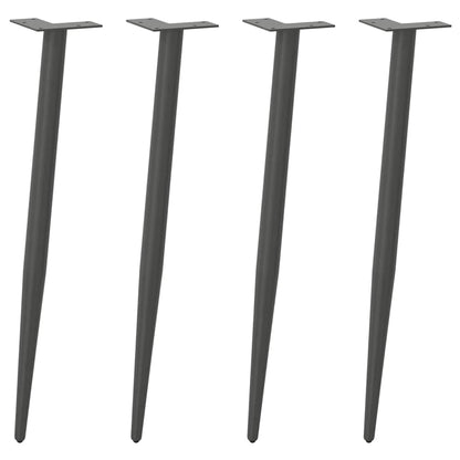 vidaXL Console Table Legs Conical Shape 4 pcs Anthracite 72-73 cm Steel