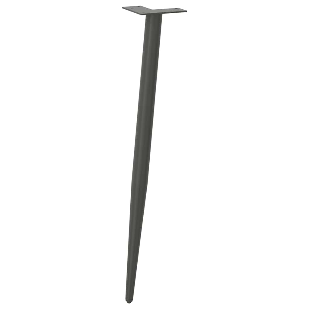 vidaXL Console Table Legs Conical Shape 4 pcs Anthracite 72-73 cm Steel