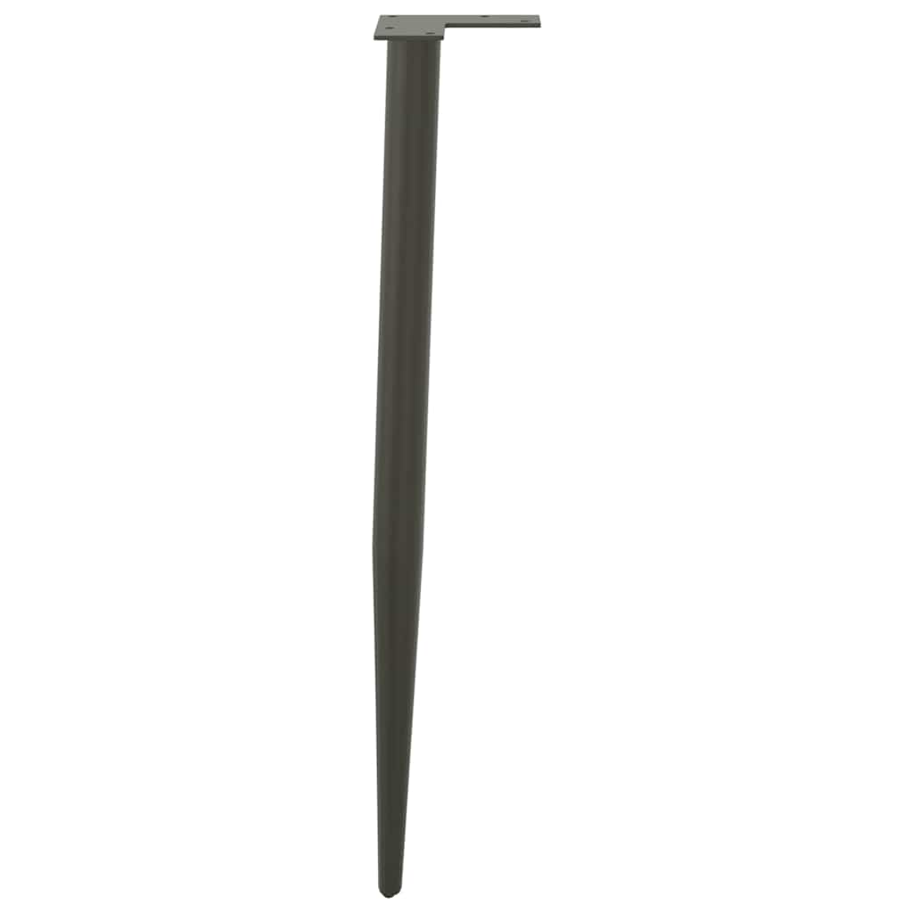 vidaXL Console Table Legs Conical Shape 4 pcs Anthracite 72-73 cm Steel