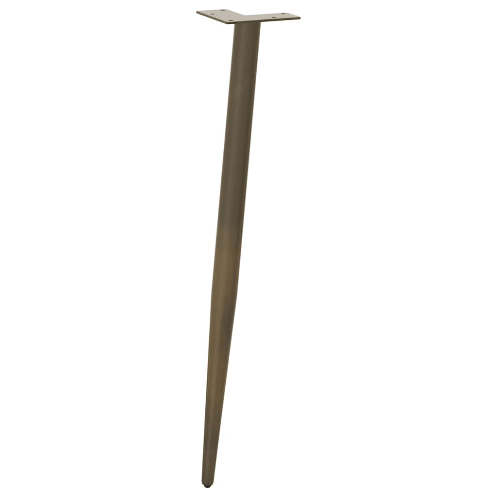 vidaXL Console Table Legs Conical Shape 4 pcs Natural Steel 72-73 cm Steel