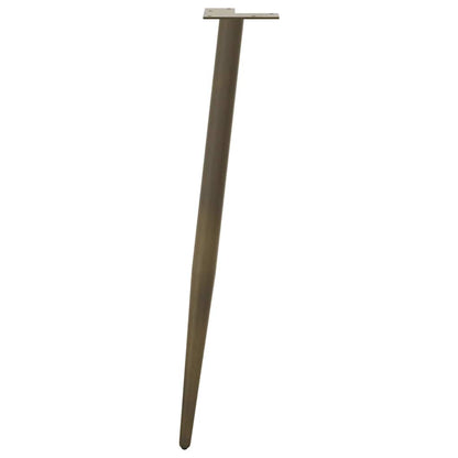 vidaXL Console Table Legs Conical Shape 4 pcs Natural Steel 72-73 cm Steel