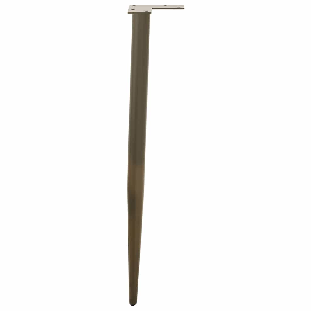 vidaXL Console Table Legs Conical Shape 4 pcs Natural Steel 72-73 cm Steel