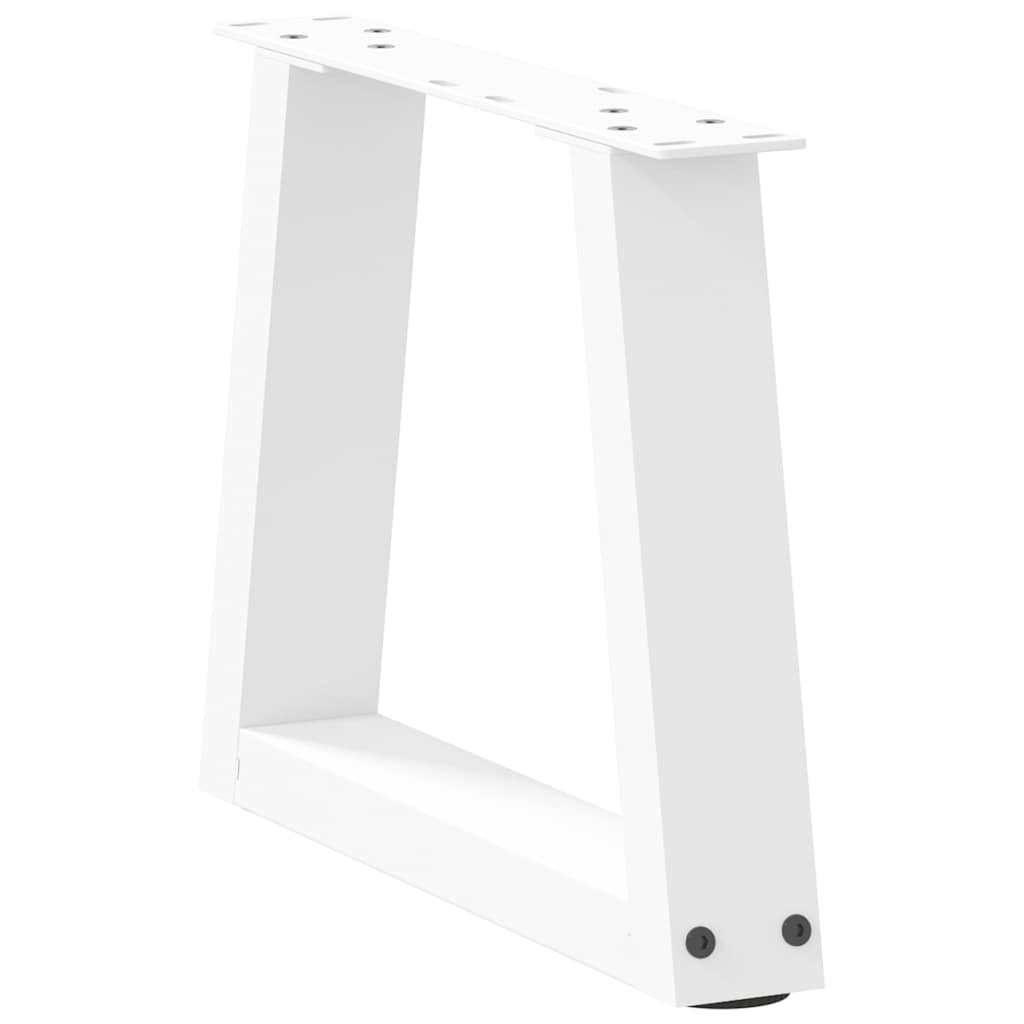 vidaXL Coffee Table Legs V-Shape 2 pcs White 30x(30-31.3) cm Steel
