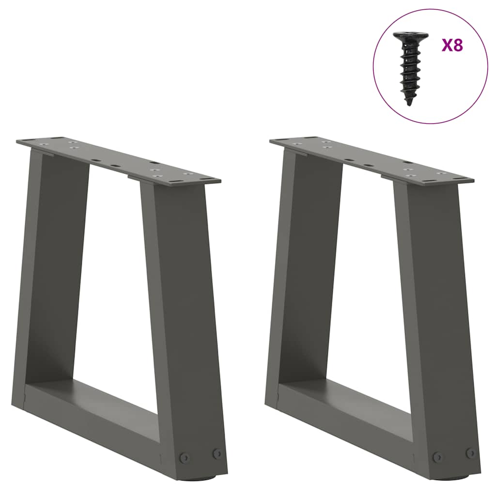 vidaXL Coffee Table Legs V-Shape 2 pcs Anthracite 30x(30-31,3) cm Steel