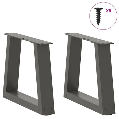 vidaXL Coffee Table Legs V-Shape 2 pcs Anthracite 30x(30-31,3) cm Steel