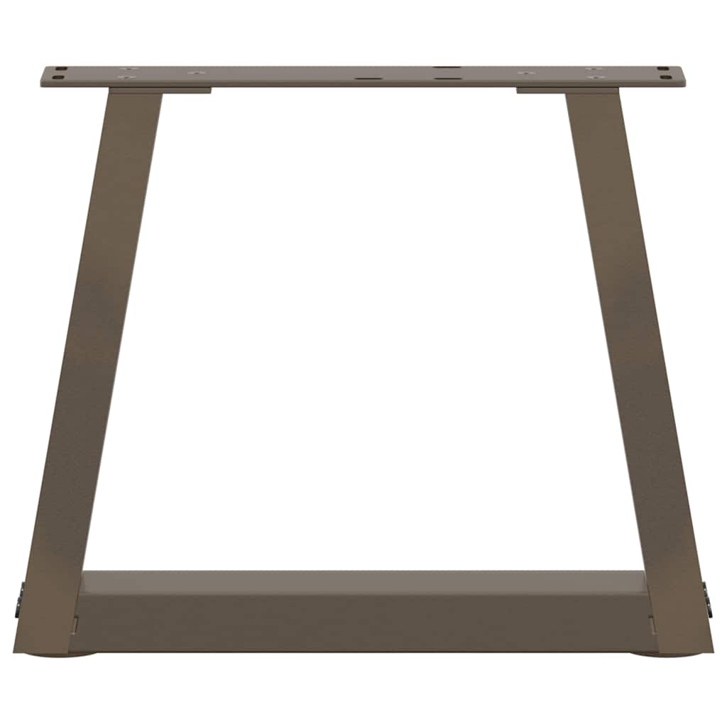 vidaXL Coffee Table Legs V-Shape 2 pcs Natural Steel 30x(30-31.3) cm Steel