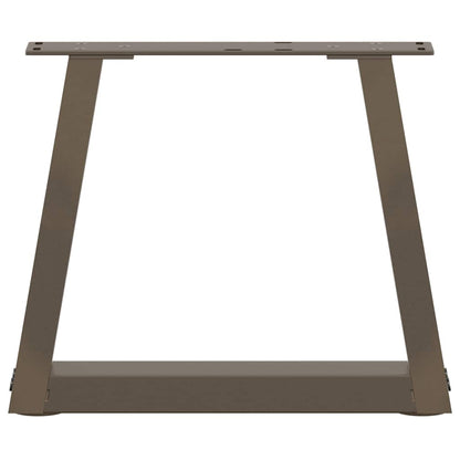 vidaXL Coffee Table Legs V-Shape 2 pcs Natural Steel 30x(30-31.3) cm Steel