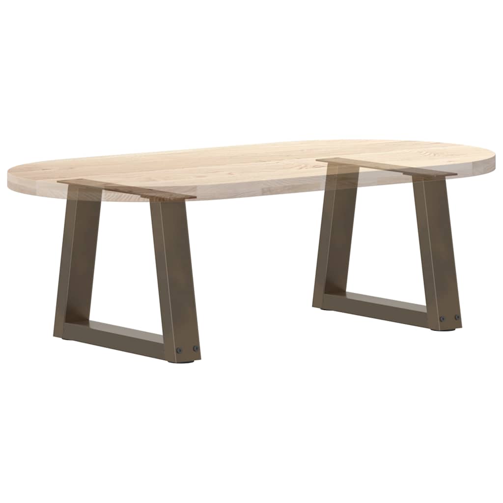 vidaXL Coffee Table Legs V-Shape 2 pcs Natural Steel 30x(30-31.3) cm Steel