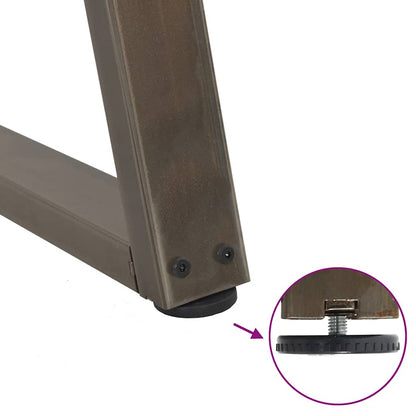 vidaXL Coffee Table Legs V-Shape 2 pcs Natural Steel 30x(30-31.3) cm Steel