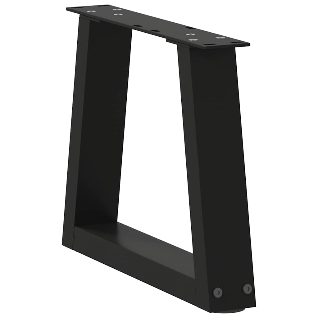 vidaXL Coffee Table Legs V-Shape 2 pcs Black 40x(30-31.3) cm Steel