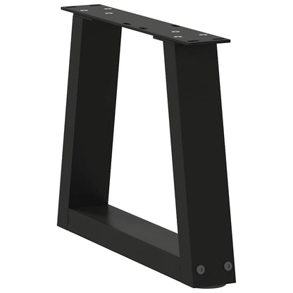 vidaXL Coffee Table Legs V-Shape 2 pcs Black 40x(30-31.3) cm Steel