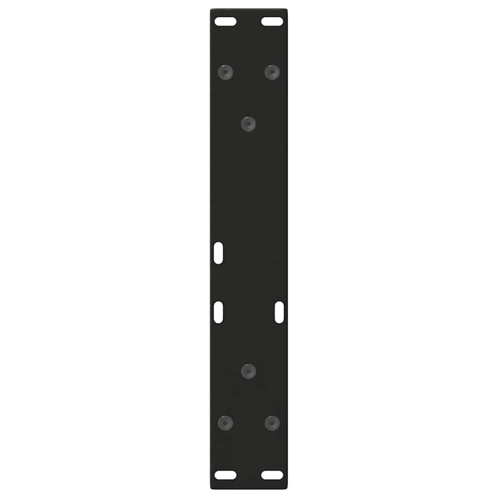 vidaXL Coffee Table Legs V-Shape 2 pcs Black 40x(30-31.3) cm Steel