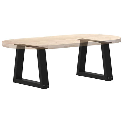 vidaXL Coffee Table Legs V-Shape 2 pcs Black 40x(30-31.3) cm Steel