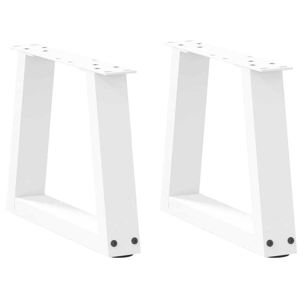 vidaXL Coffee Table Legs V-Shape 2 pcs White 40x(30-31.3) cm Steel