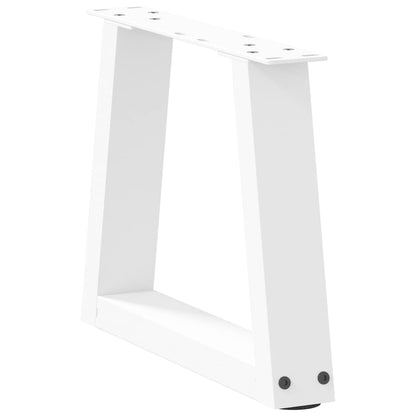 vidaXL Coffee Table Legs V-Shape 2 pcs White 40x(30-31.3) cm Steel