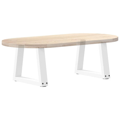 vidaXL Coffee Table Legs V-Shape 2 pcs White 40x(30-31.3) cm Steel