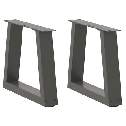 vidaXL Coffee Table Legs V-Shape 2 pcs Anthracite 40x(30-31.3) cm Steel