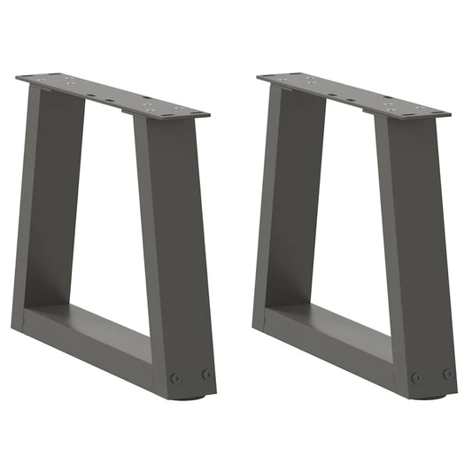 vidaXL Coffee Table Legs V-Shape 2 pcs Anthracite 40x(30-31.3) cm Steel