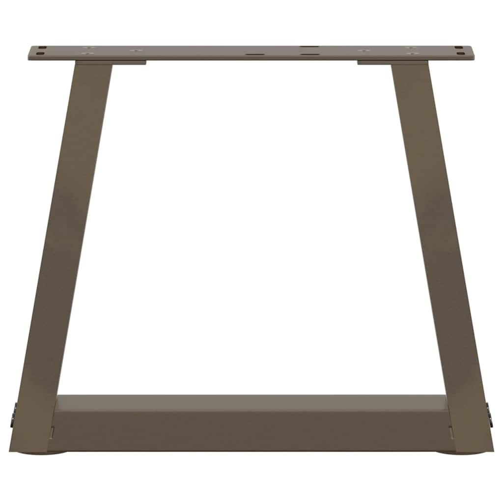 vidaXL Coffee Table Legs V-Shape 2 pcs Natural Steel 40x(30-31.3) cm Steel