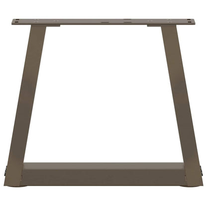 vidaXL Coffee Table Legs V-Shape 2 pcs Natural Steel 40x(30-31.3) cm Steel