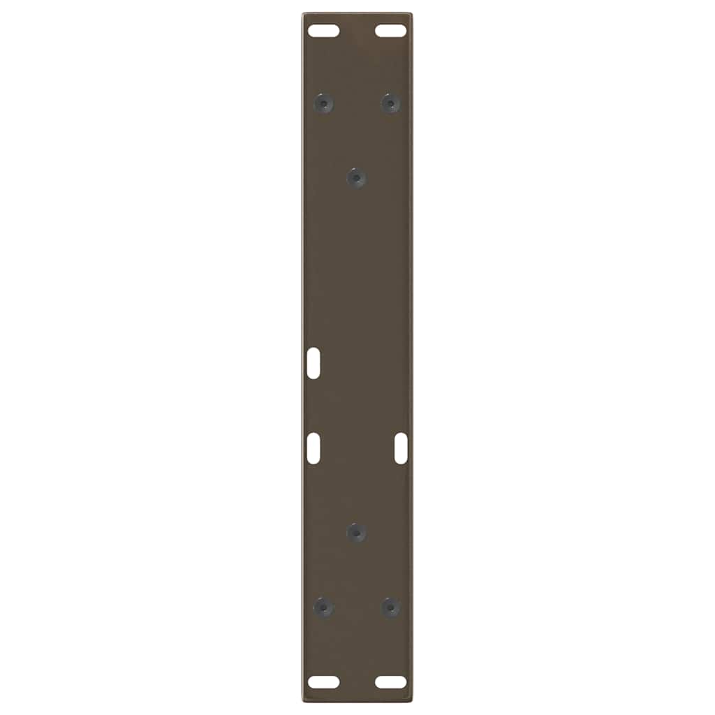 vidaXL Coffee Table Legs V-Shape 2 pcs Natural Steel 40x(30-31.3) cm Steel