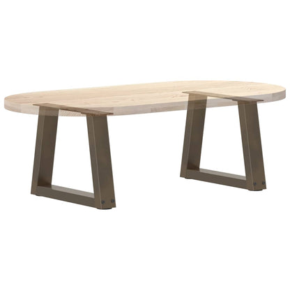 vidaXL Coffee Table Legs V-Shape 2 pcs Natural Steel 40x(30-31.3) cm Steel