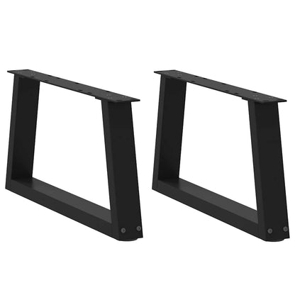 vidaXL Coffee Table Legs V-Shape 2 pcs Black 50x(30-31.3) cm Steel