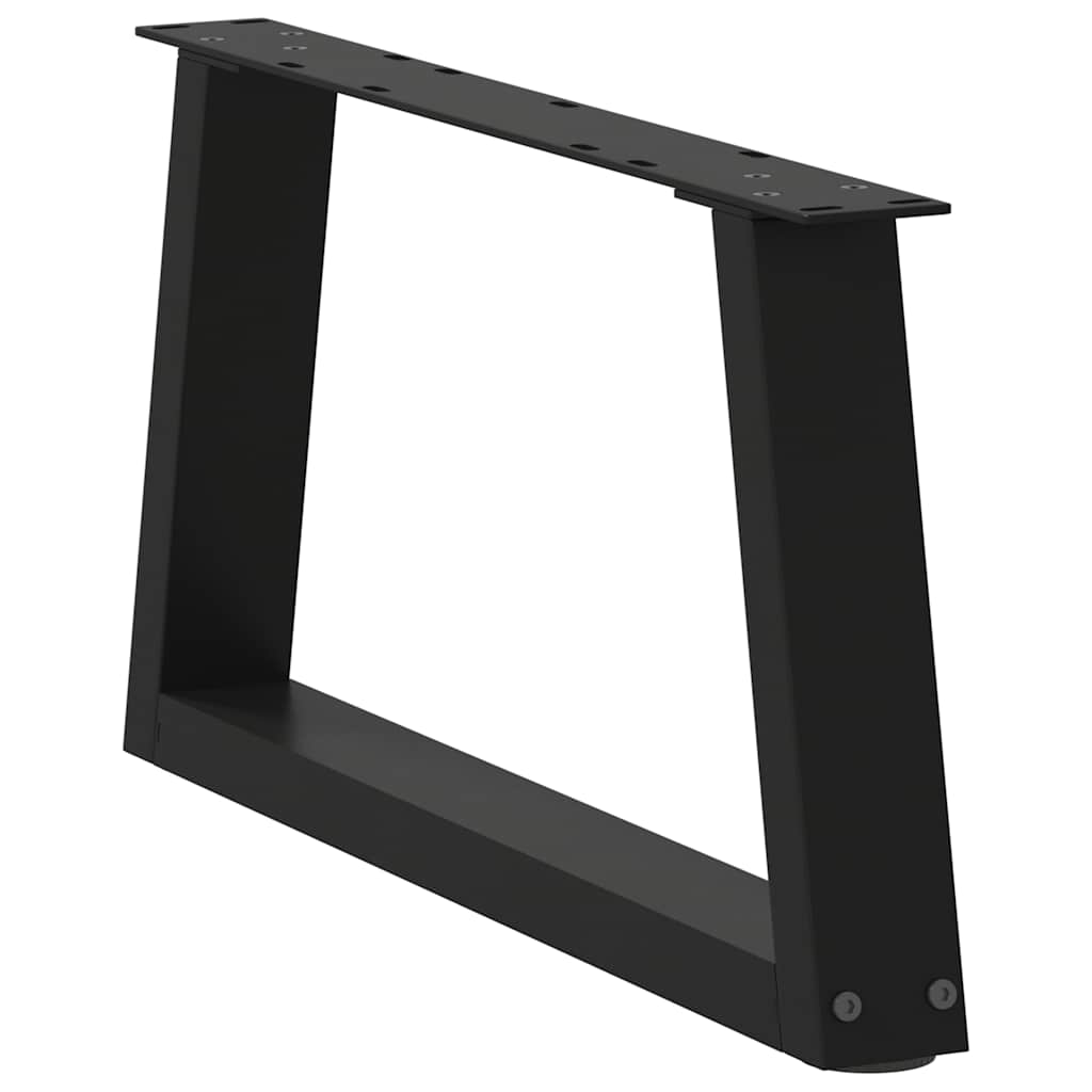 vidaXL Coffee Table Legs V-Shape 2 pcs Black 50x(30-31.3) cm Steel