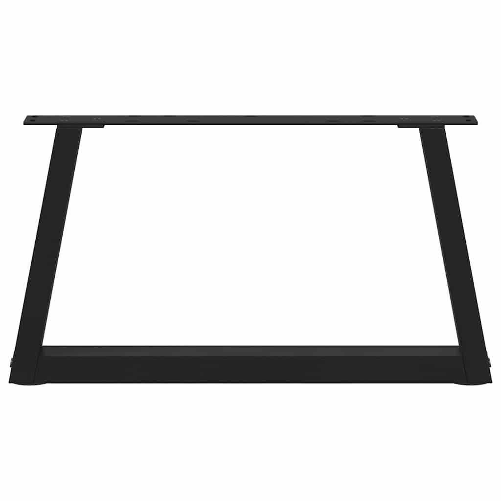 vidaXL Coffee Table Legs V-Shape 2 pcs Black 50x(30-31.3) cm Steel