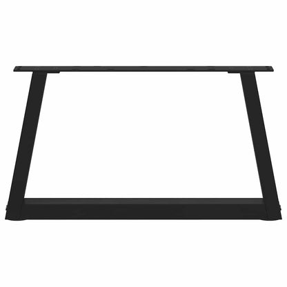 vidaXL Coffee Table Legs V-Shape 2 pcs Black 50x(30-31.3) cm Steel
