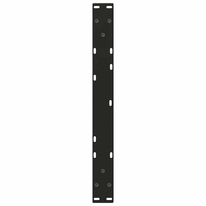 vidaXL Coffee Table Legs V-Shape 2 pcs Black 50x(30-31.3) cm Steel