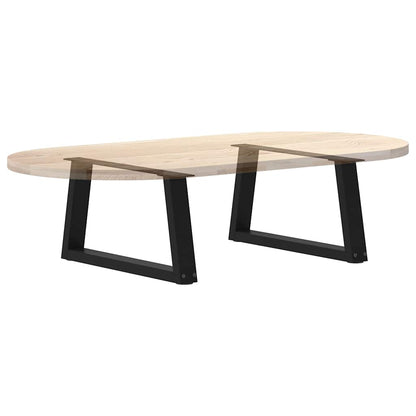 vidaXL Coffee Table Legs V-Shape 2 pcs Black 50x(30-31.3) cm Steel