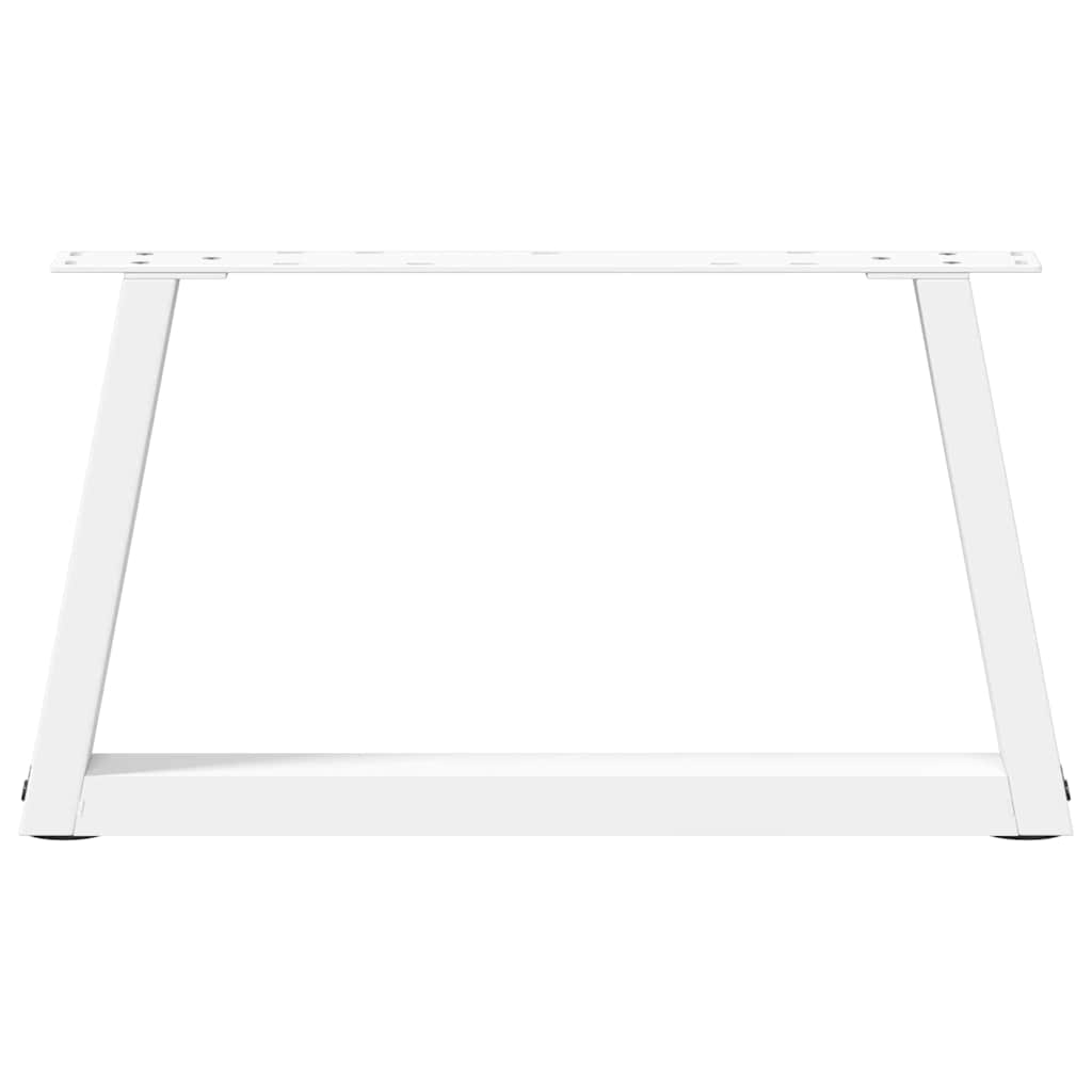vidaXL Coffee Table Legs V-Shape 2 pcs White 50x(30-31.3) cm Steel