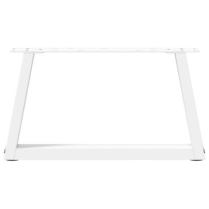 vidaXL Coffee Table Legs V-Shape 2 pcs White 50x(30-31.3) cm Steel
