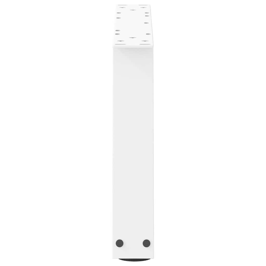 vidaXL Coffee Table Legs V-Shape 2 pcs White 50x(30-31.3) cm Steel