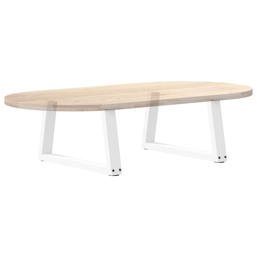 vidaXL Coffee Table Legs V-Shape 2 pcs White 50x(30-31.3) cm Steel
