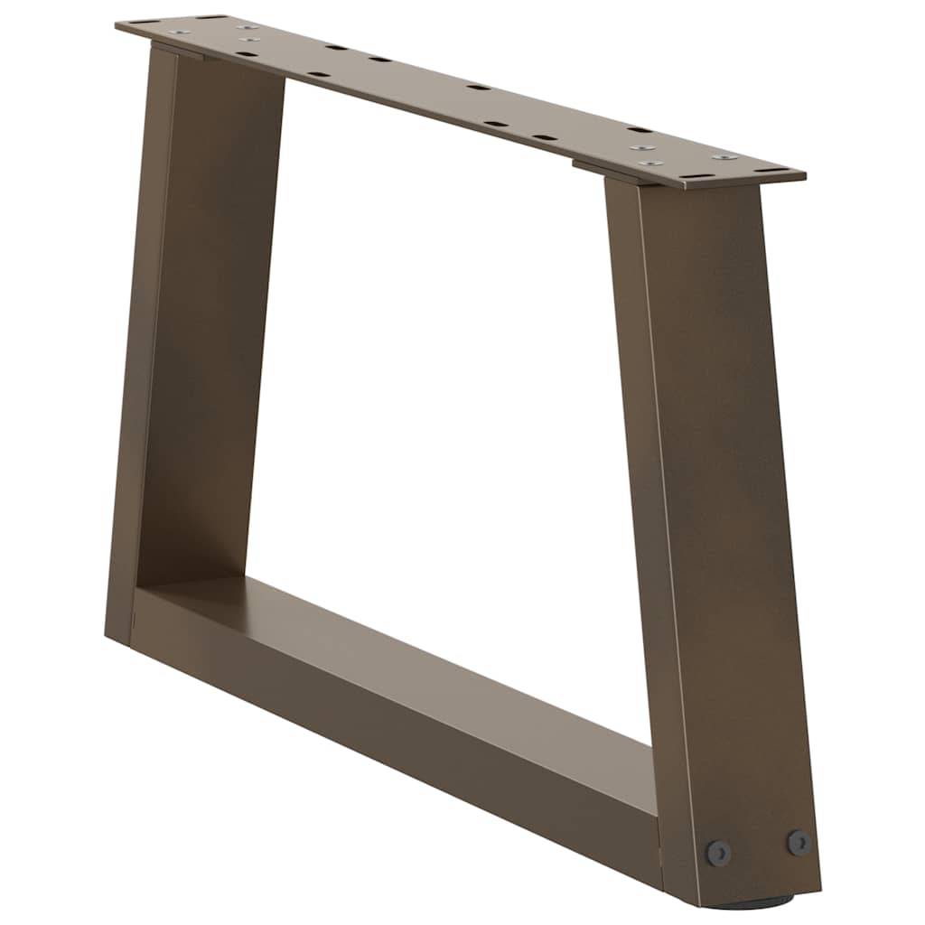 vidaXL Coffee Table Legs V-Shape 2 pcs Natural Steel 50x(30-31.3) cm Steel