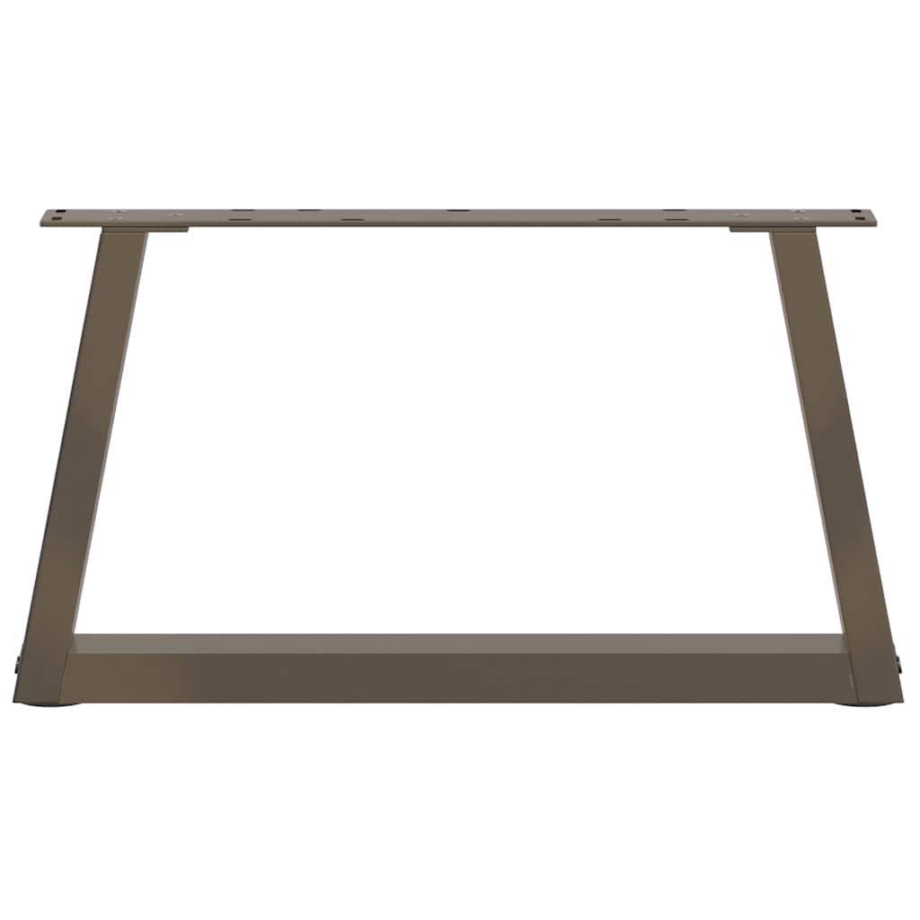 vidaXL Coffee Table Legs V-Shape 2 pcs Natural Steel 50x(30-31.3) cm Steel