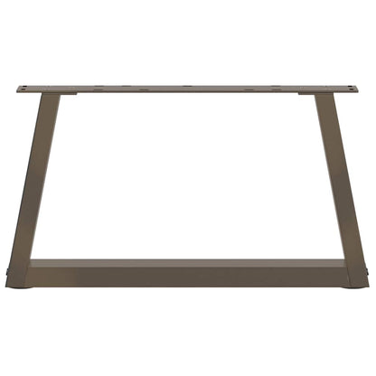 vidaXL Coffee Table Legs V-Shape 2 pcs Natural Steel 50x(30-31.3) cm Steel