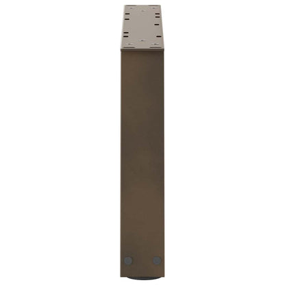 vidaXL Coffee Table Legs V-Shape 2 pcs Natural Steel 50x(30-31.3) cm Steel