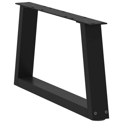 vidaXL Coffee Table Legs V-Shape 2 pcs Black 60x(30-31.3) cm Steel
