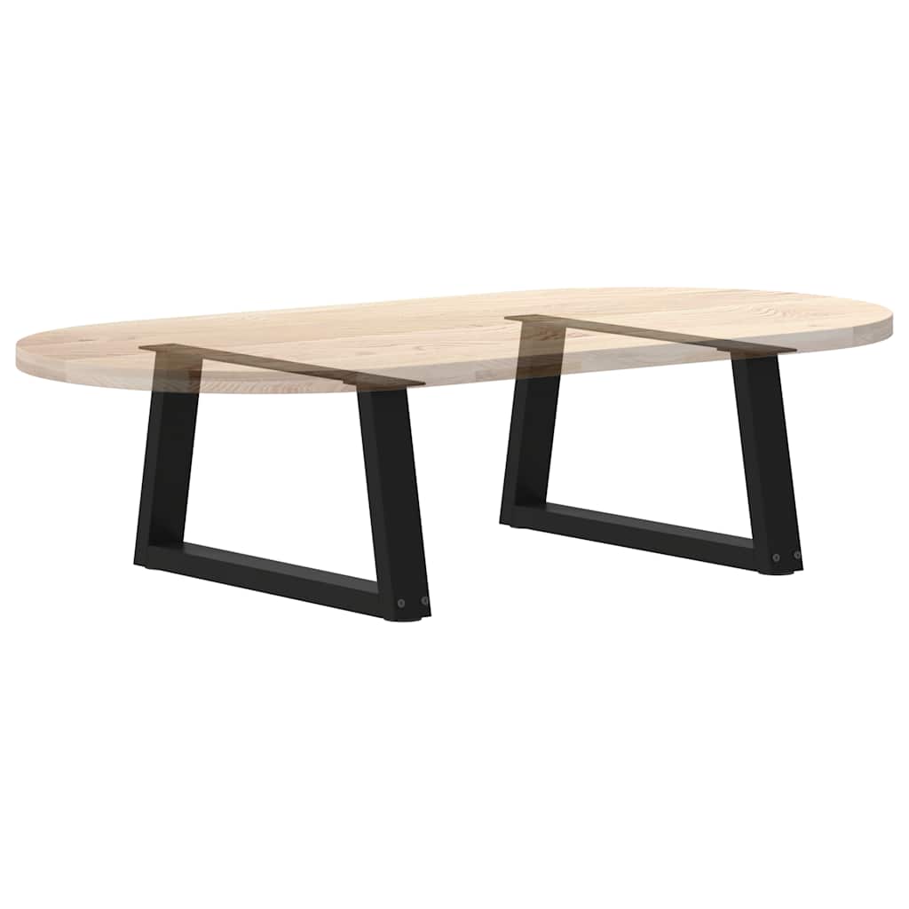 vidaXL Coffee Table Legs V-Shape 2 pcs Black 60x(30-31.3) cm Steel