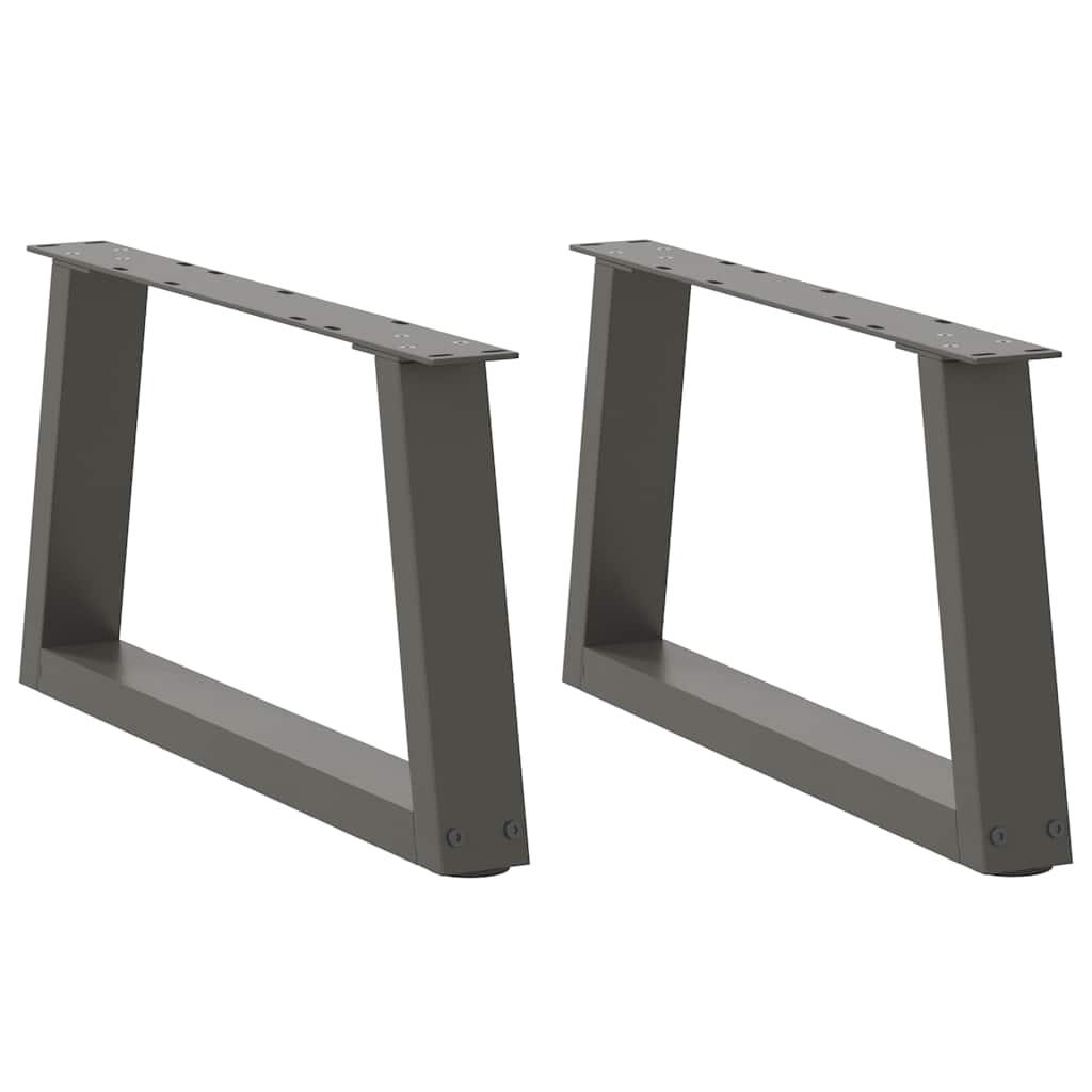 vidaXL Coffee Table Legs V-Shape 2 pcs Anthracite 60x(30-31.3) cm Steel