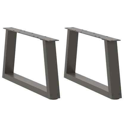 vidaXL Coffee Table Legs V-Shape 2 pcs Anthracite 60x(30-31.3) cm Steel