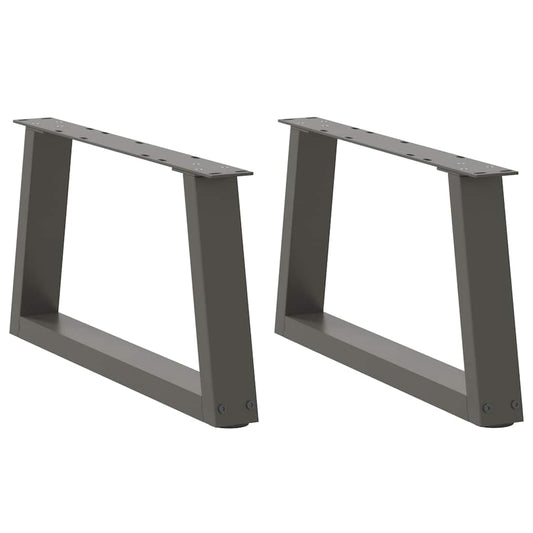 vidaXL Coffee Table Legs V-Shape 2 pcs Anthracite 60x(30-31.3) cm Steel