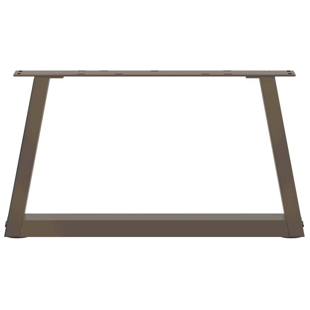 vidaXL Coffee Table Legs V-Shape 2 pcs Natural Steel 60x(30-31.3) cm Steel