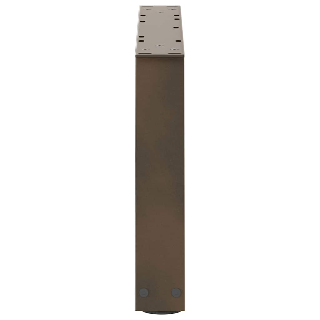 vidaXL Coffee Table Legs V-Shape 2 pcs Natural Steel 60x(30-31.3) cm Steel