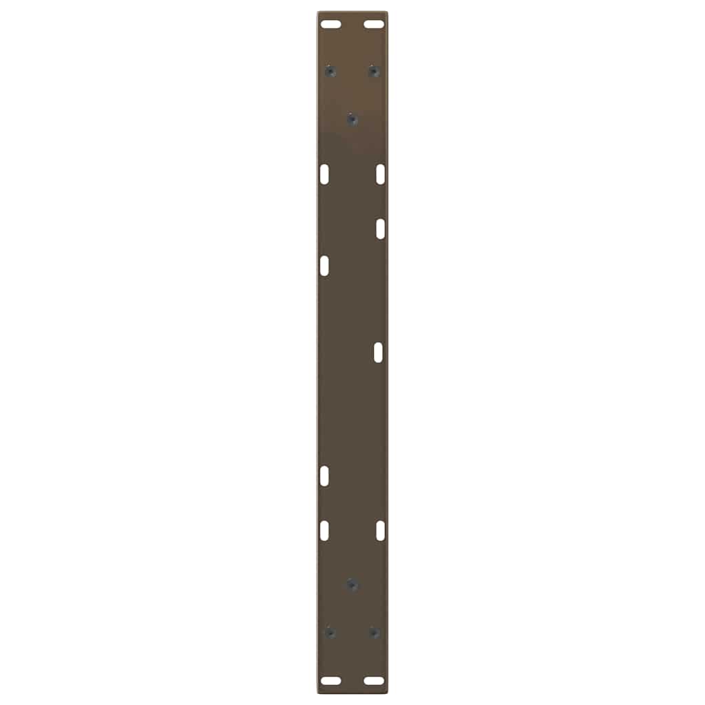 vidaXL Coffee Table Legs V-Shape 2 pcs Natural Steel 60x(30-31.3) cm Steel