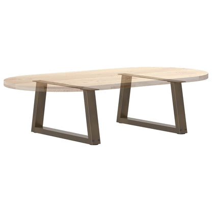vidaXL Coffee Table Legs V-Shape 2 pcs Natural Steel 60x(30-31.3) cm Steel