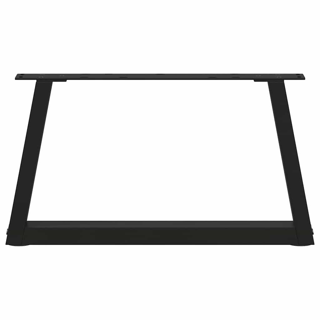 vidaXL Coffee Table Legs V-Shape 2 pcs Black 70x(30-31.3) cm Steel